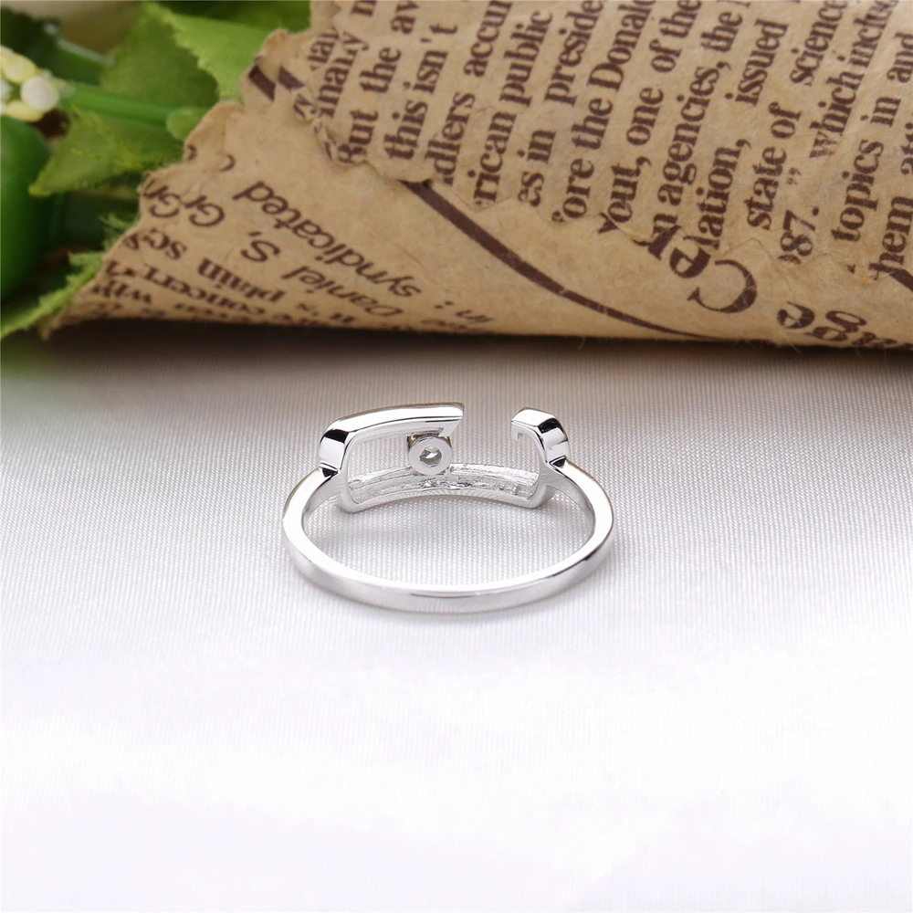 Moonmory, европейские популярные ювелирные изделия, 925 пробы, серебряное кольцо для женщин с одним движением, Серебряное 925 ювелирное изделие