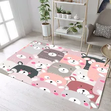 Детские коврики и ковры с милыми медведями для дома, гостиной, комиксов, большие нескользящие подушки для спальни, туалета, кухни, пола, двери, коврики для ванной