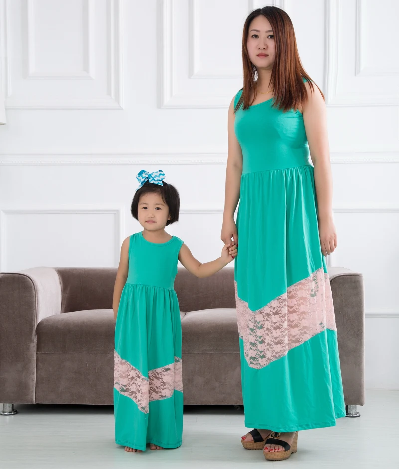 Summer Style Mother Daughter Dresses Family Look Clothing Baby Girl