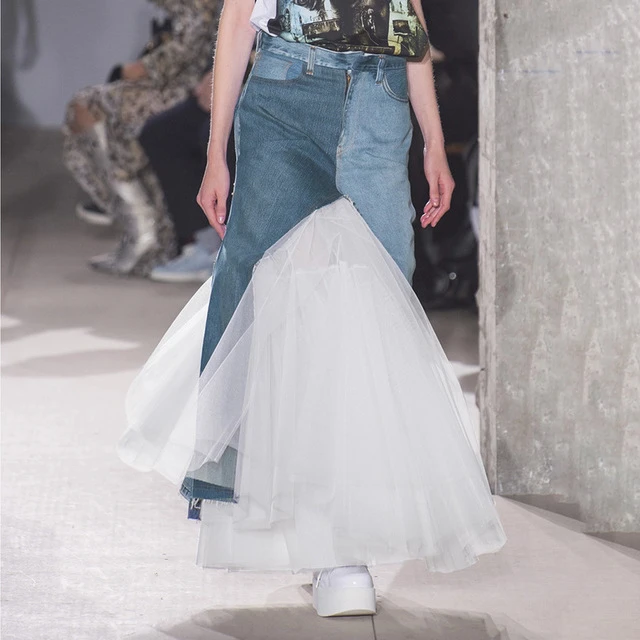 tutu jean skirt