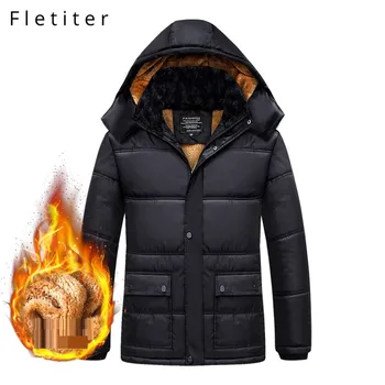 

Fletiter Brand Men Hooded Parkas New Fashion Mens Quality Casual Parka Coats Male Windproof Winter Parkas Outerwear 2020 new