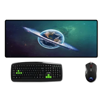 

Mairuige Creative Diy Star Ring Earth Planets Big Size Table Mats Large Locked Edge Give A for Your Friends Pc Computer Mat