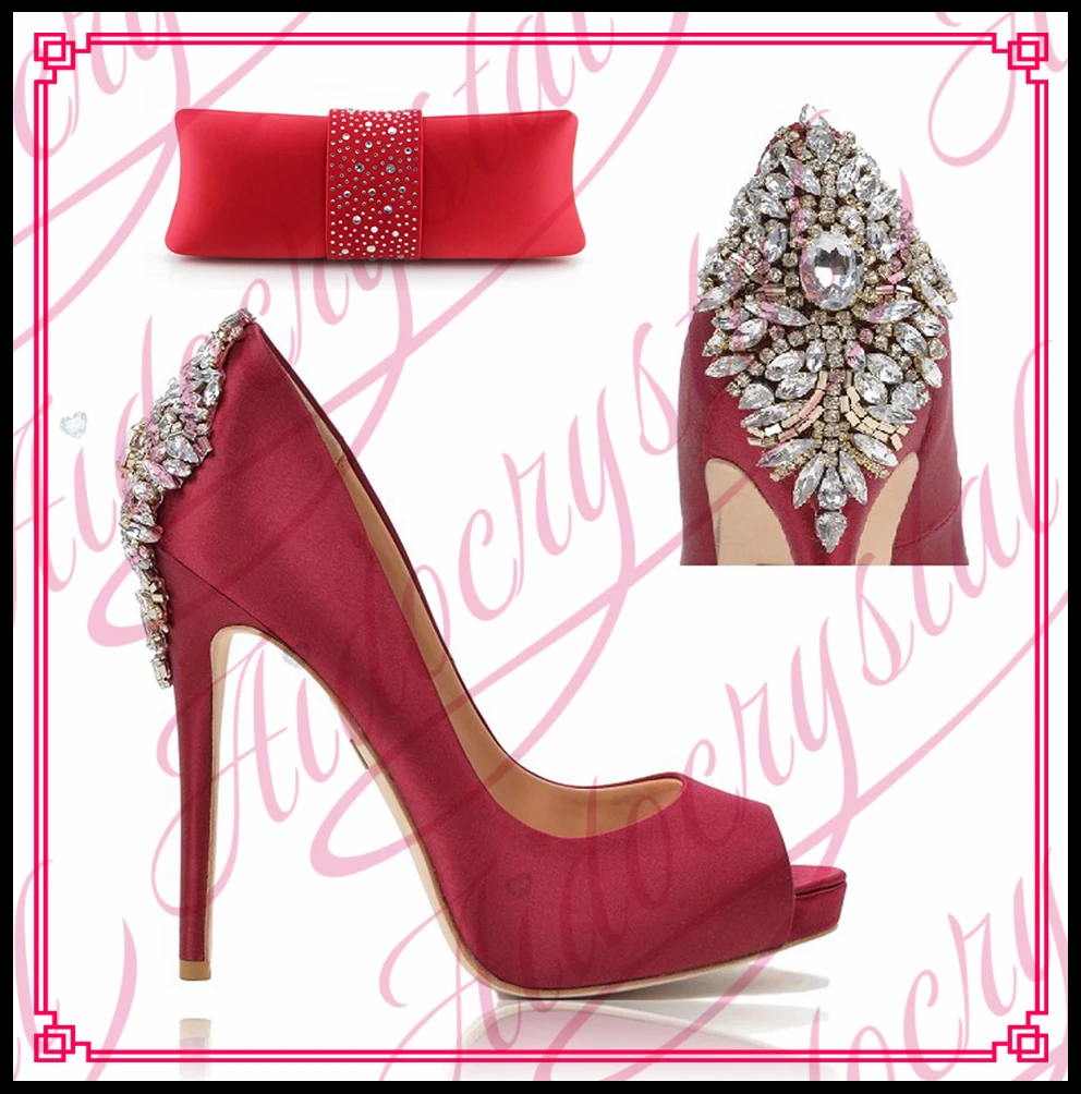 Aidocrystal 2016 Italian matching shoes and bags handmade stones design shoes font b women b font