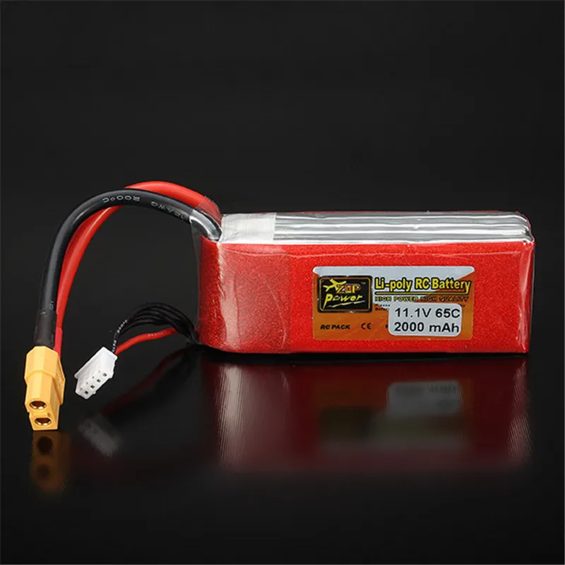 Оригинальная перезаряжаемая ZOP Мощность 11,1 V 2000 mah 3 S 65C Lipo Батарея XT60 Разъем для RC беспилотный вертолет игрушка модели Запчасти