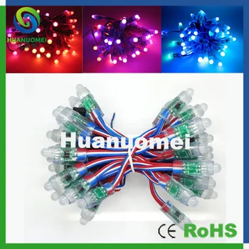 

50pcs/lot 12V input led string light rgb led pixel 12mm digital dream color pixel module IP68,Drive UCS1903