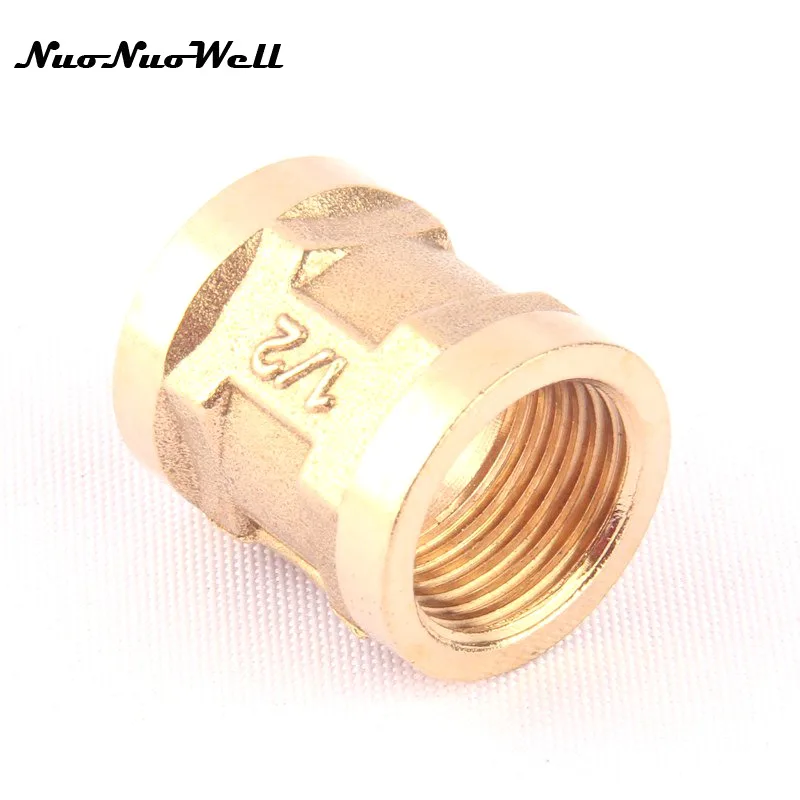 1pcs NuoNuoWell Brass 1/2" Female full Thread Coupling Connector for