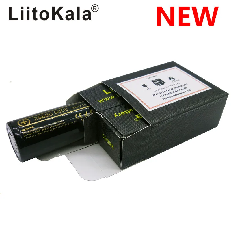 HK lii-50A LiitoKala 26650 5000 mah 3,7 v литий-ионные аккумуляторы Vape Cigarro Lanterna светодиодный Luz Da Tocha