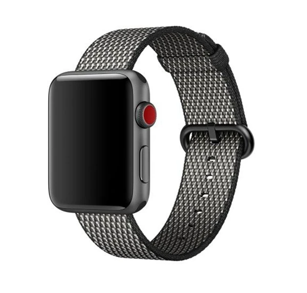 Новейший тканый нейлоновый ремешок для часов iWatch Apple Watch Спортивная петля браслет 38 мм 42 мм 40 мм 44 мм Серия 1 2 3 4 серия 5 - Цвет ремешка: lattice black