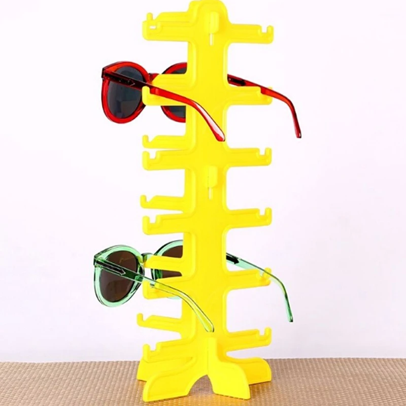 5 цветов модные Защита от солнца очки пластик рамки дисплей стойка с полками прилавок для очков показать стенд держатель стойки 6 слои