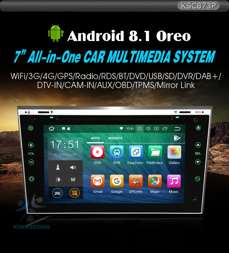 Sale 2 din DAB+ Quad core Android 8.1 Autoradio OBD NAVI WiFi 4G DVR Car Multimedia Player for Opel Astra Corsa Vectra Zafira Antara 0