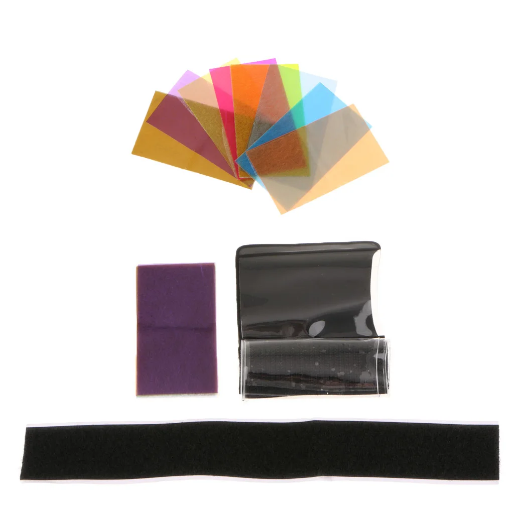 12 Colors Transparent Color Correction Gel Sheet Filter for Camera Flash Light Speedlite