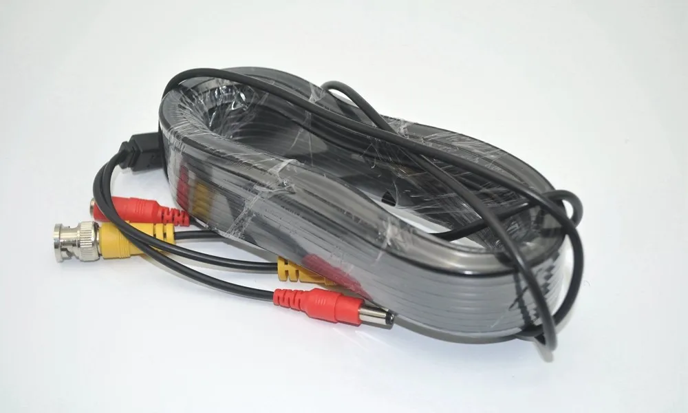 WANLIN 2в1 BNC коаксиальный кабель 18,3 м видео DC силовой кабель 60 футов для CVBS AHD TVI системы видеонаблюдения камера DVR комплект аксессуаров