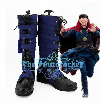 

B3381 Halloween Doctor Strange Stephen Steve Vincent Dr.Strange Cosplay Shoes Custom Blue Bandage Boots Man Adult Christmas