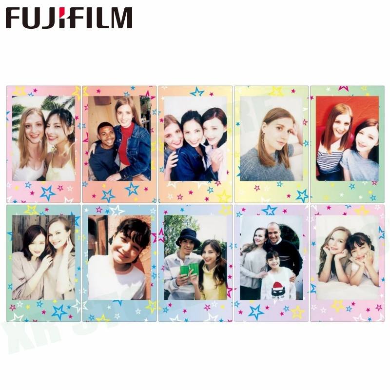 50 Fujifilm витраж+ комикс+ Авиапочта+ полоса+ блестящая Звезда для Instax Mini 8 9 пленка Fuji мгновенная фотобумага 70 7 s 50 s 50i 90 25