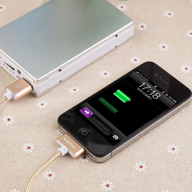 Suptec 30 Булавки USB кабель для iPhone 4S 4 металлический штекер плетеный нейлоновый Провода Зарядное устройство кабель быстрой зарядки синхронизации данных шнур для iPad 3 2