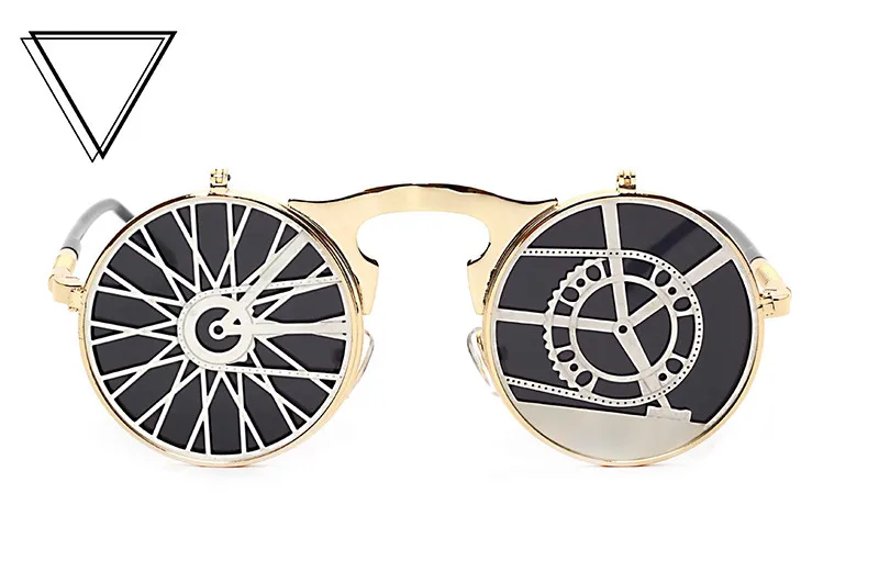 17 Цвета стимпанк Металл Солнцезащитные очки для женщин Для мужчин Для женщин Ретро Круглый Солнцезащитные очки для женщин покрытие Очки Винтаж очки Lentes óculos унисекс