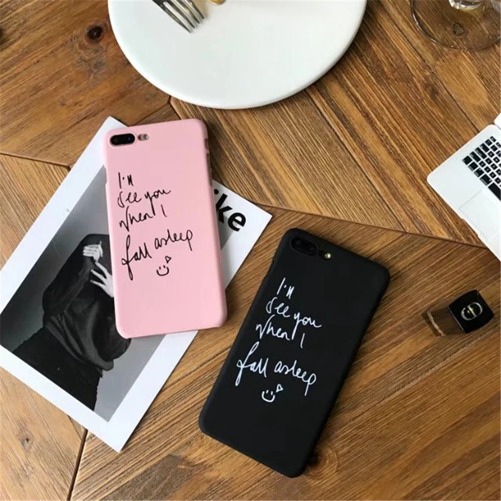 

2018 New Arrival Cover for Iphone7 6s Plus for Iphone 6 Cute Colors Writing Painting Hard Case for iPhone 7 8