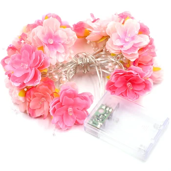 

2.2M Rose Shape LED Light For Christmas Holiday String Lights Valentine Wedding Decoration Flower Bulbs LED Lamp Decoration Prop