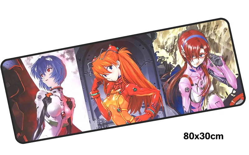 Evangelion Коврик для мыши 800x300 мм милый компьютерный коврик для мыши геймер геймпад pc gamer EVA игровой коврик для мыши офисный коврик для мыши - Цвет: Size 800x300X2MM