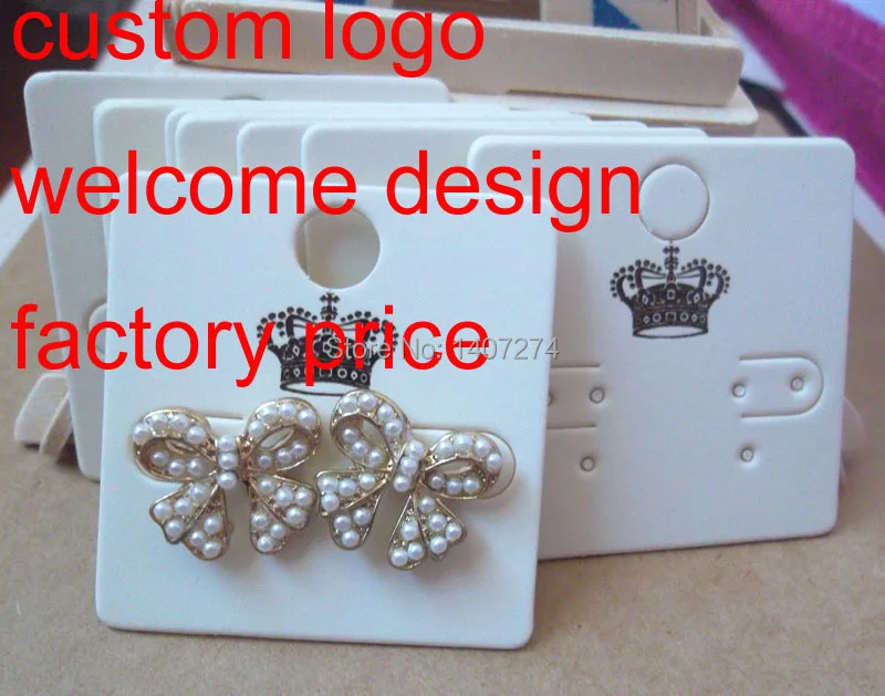 1000pcs custom printed earring cards custom printed jewelry tags label