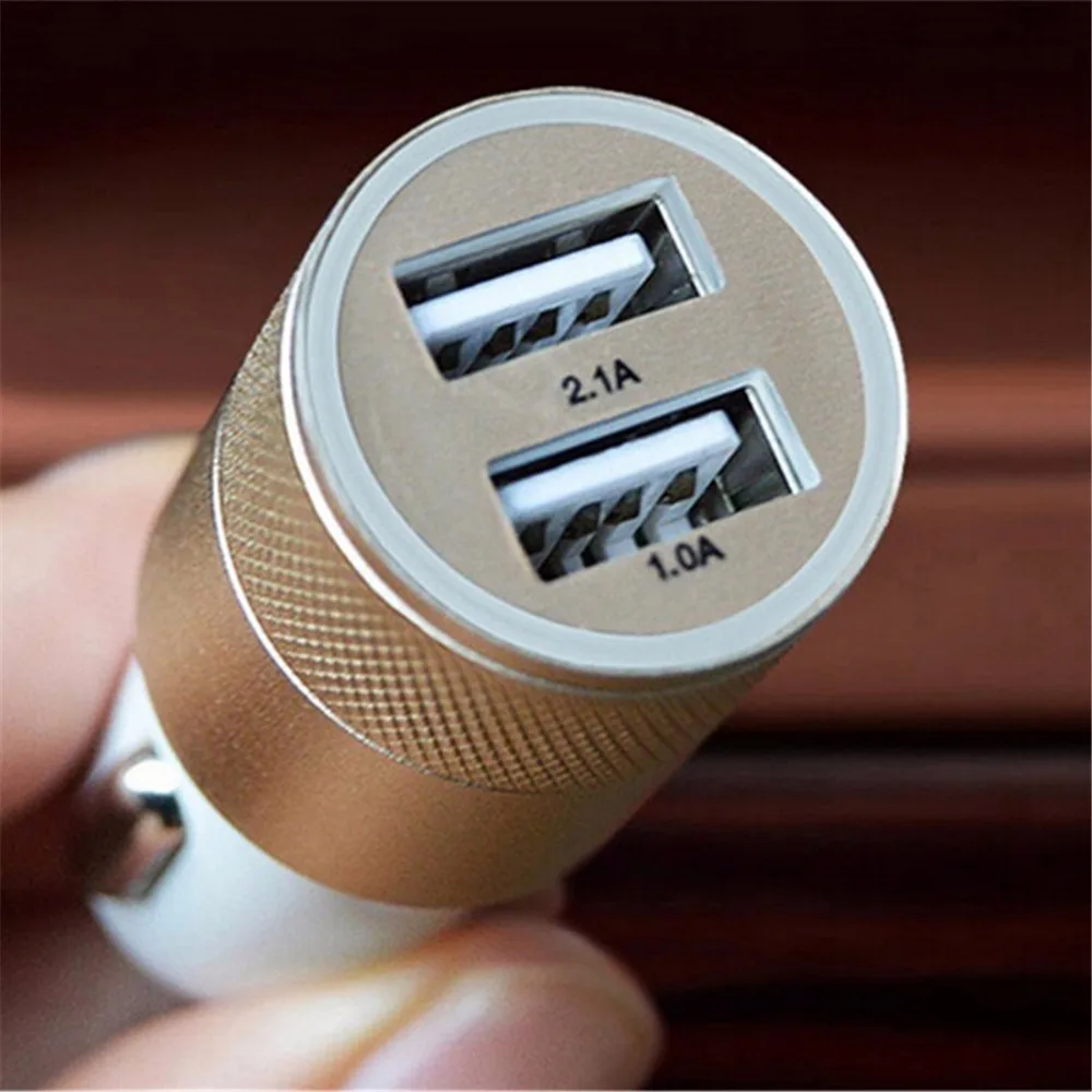 3,0/2,0 автомобильное зарядное устройство алюминиевый двойной USB универсальный для iphone samsung xiaomi LG 3.1A cargador para авто Универсальный carga rapida светодиодный