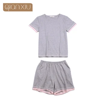 

Summer vacation couples new ladies suit home service ladies summer gray can wear cotton pajamas 1923