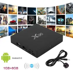 Сети Функция X96-16GB Tv Box 4 k фильмы спортивные Wi-Fi для Android 6,0 Mali-450MP 5 Core GPU 2,4 ГГц Беспроводной Wifi адаптер