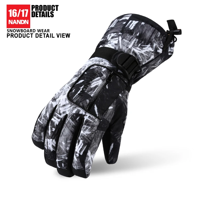 NANDN SNOW Ski gloves men women Keep warm Snowboard Gloves Motorcycle Winter Skiing Climbing Waterproof Snow Gloves 3