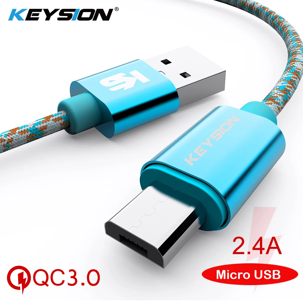 

KEYSION Digital Cable For Samsung for Xiaomi for Huawei Micro USB Charger Camo Braided Phone Cable Fast Charging Data Sync 2.4A