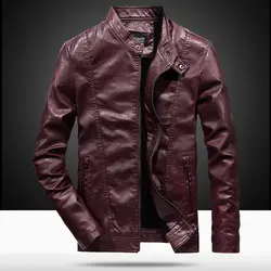 Новая мужская куртка высокого качества s Casaco De Couro Slim Fit мягкая подкладка Cuir для мужчин