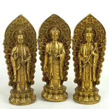 Статуя Будды Amitabha Mahasthamaprapta Bodhisattva 3 стиля на выбор 3 святых Западной молитвы домашний декор Guan-yin