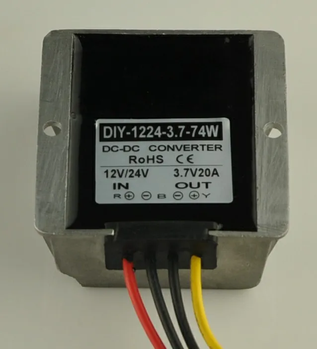 

DC DC 12V24V(6.5V-40V) To 3.7V 20A 74W Step Down Converter Buck Module Car Power Converter Adapter Voltage Regulator Waterproof