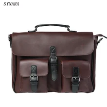 New 2019 high quality men handbags pu leather messenger bags men travel bags Metal zipper business