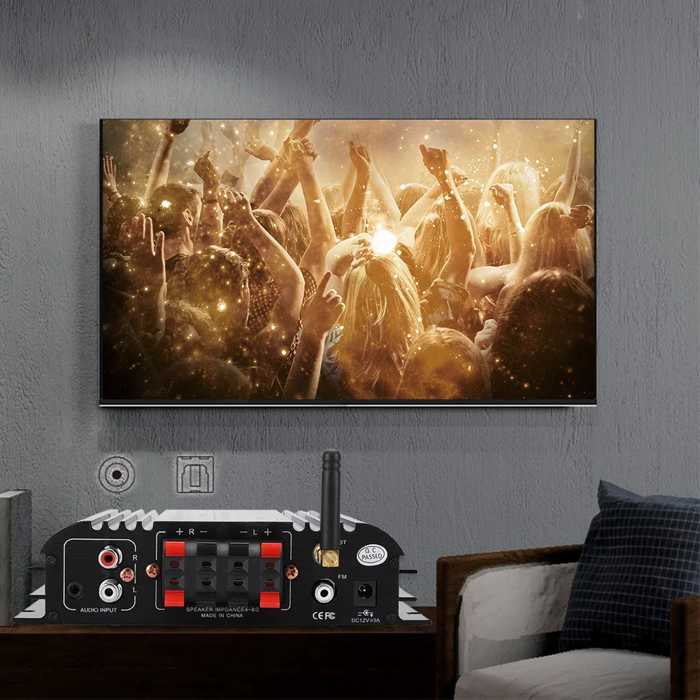 Усилитель аудио HiFi BT мультимедиа 45 Вт Цифровой усилитель плеер аудио усилитель мощности стерео Мощный сабвуфер усилитель