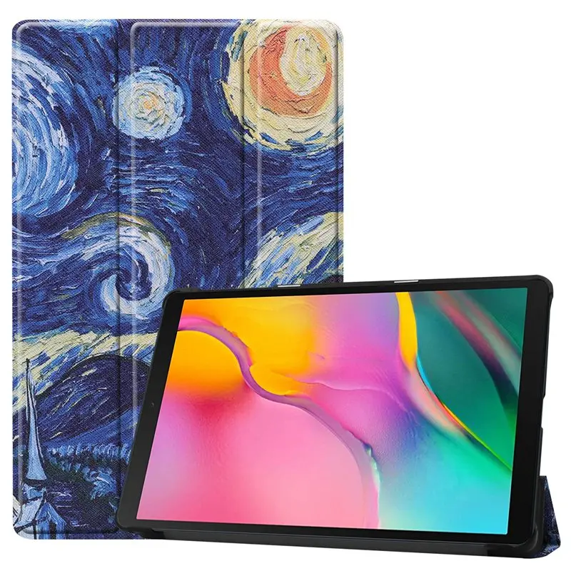 Для samsung Galaxy Tab A 10," дюймов SM-T510 SM-T515 10,1 дюймов планшет печать чехол Магнитный чехол для samsung Tab A 10,1