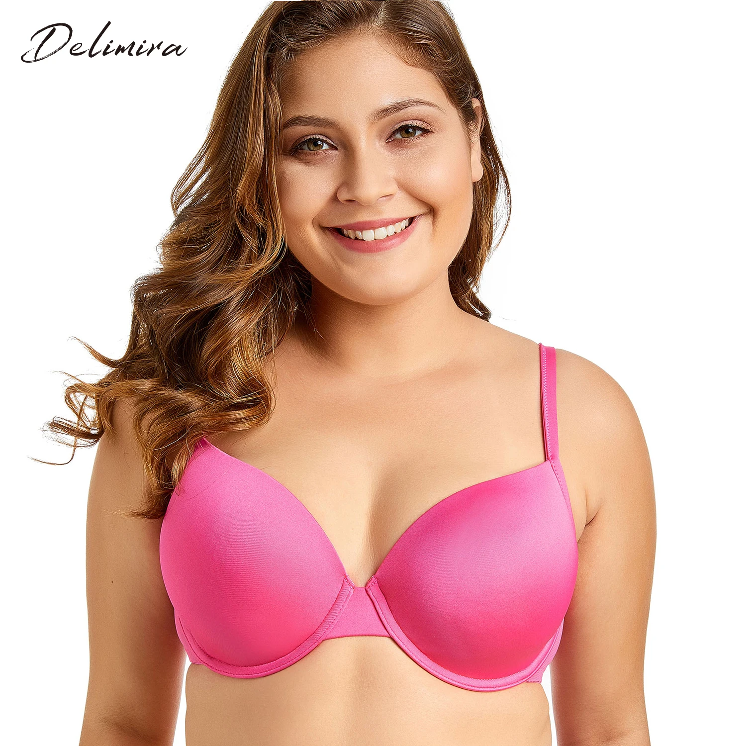 Delimira Women's New PLus Size Full Coverage Underwire T-Shirt Bra Delimira Women's New PLus Size Full Coverage Underwire T-Shirt Bra