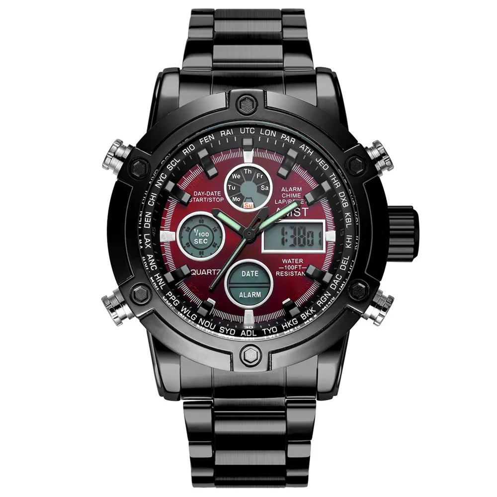  Male Fashion Sport Military Wristwatches 2017 New AMST Watches Men Luxury Brand 5ATM 50m Dive LED D
