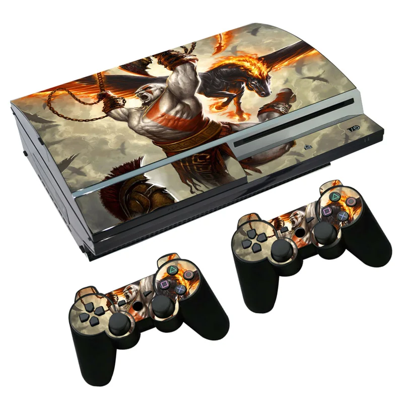 Игра God of War наклейка на кожу для PS3 Fat playstation 3 консоль и контроллеры для PS3 Скины Виниловые наклейки