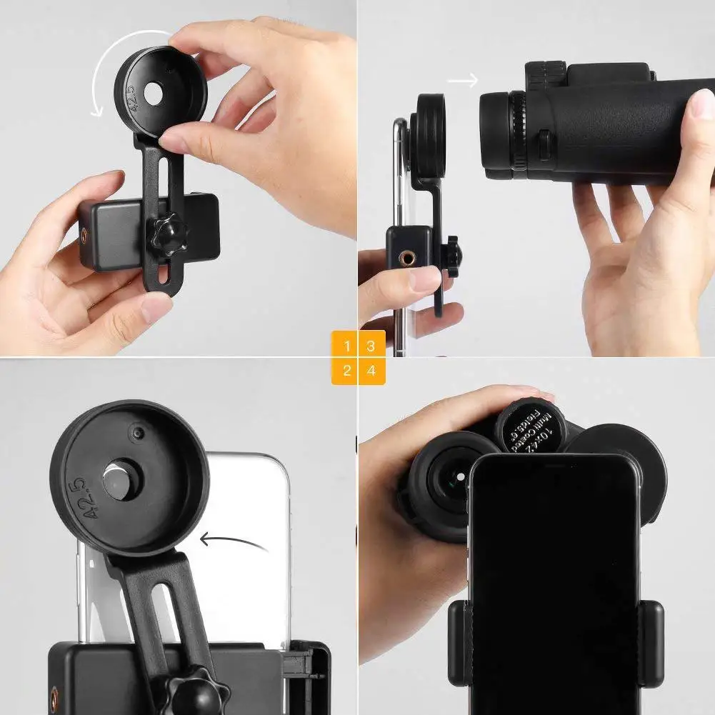 Yfashion HD Binoculars Compact Binoculars for Bird WatchingHuntingSports EventsTravelling with Smart Phone Connection Clip