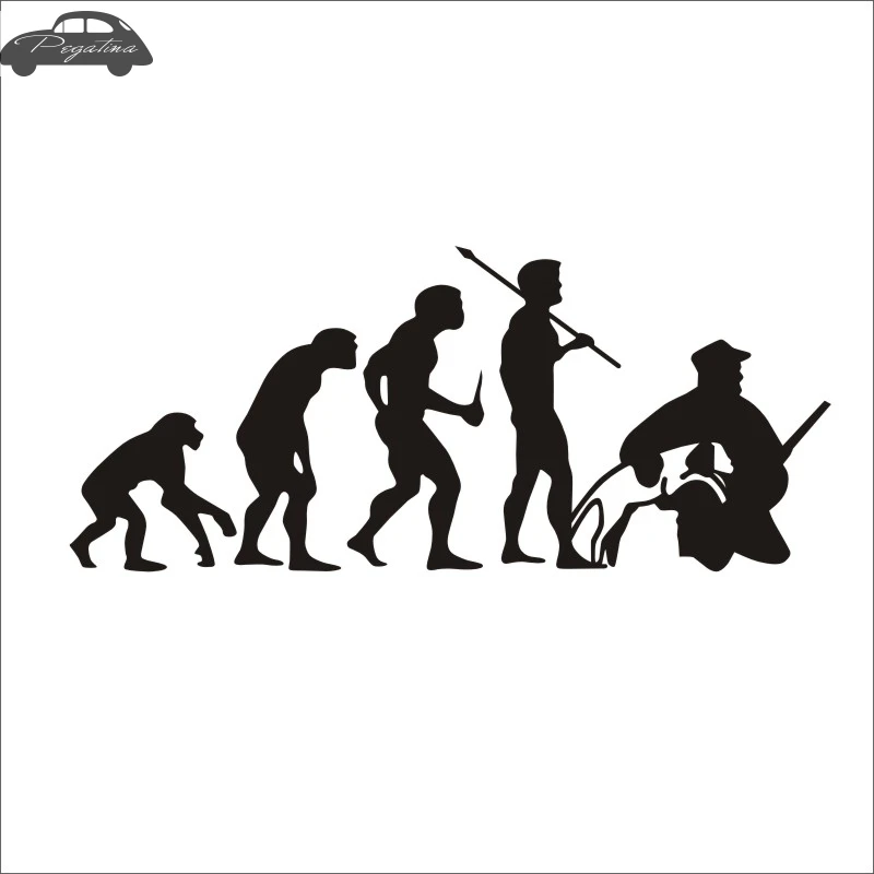Pegatina Hunt Evolution Decal Hunting Club Sticker Hollow Sticker Hunter Car Window Vinyl Decal Funny Poster Motorcycle
