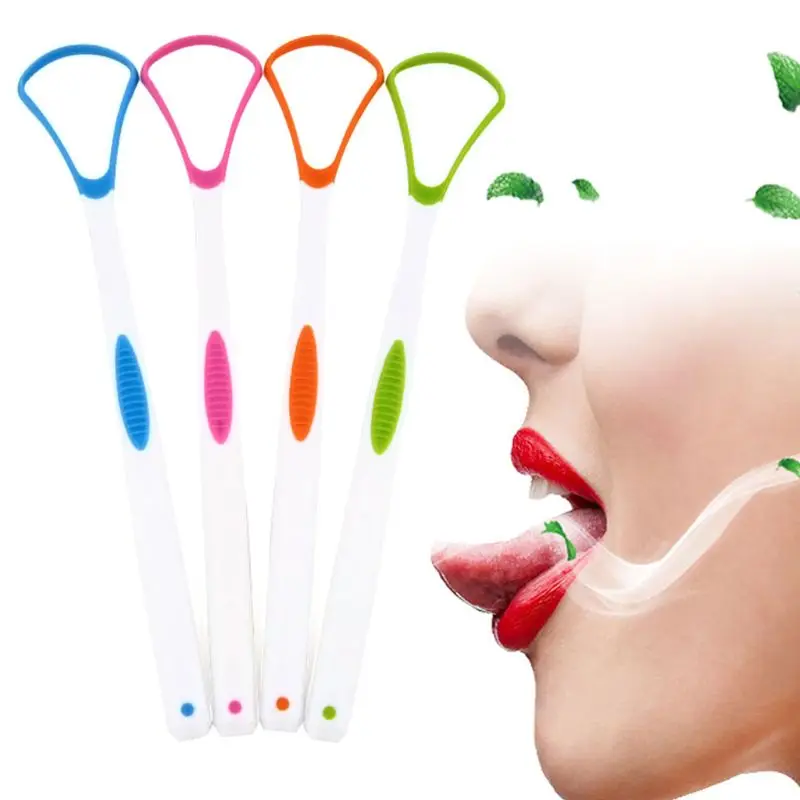

1PC Tongue Scraper Clean Oral Hygiene Dental Care Freshener Cleaner Brush Tool 17.8x3.2cm