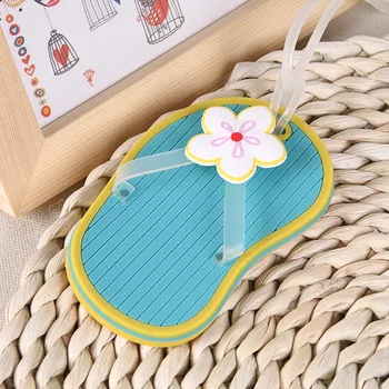 

100pcs Flip Flop Shape Luggage Tag Trunk Cards Strip Suitcase Label Bags Tags Travel Accessories Wedding Party Souvenir ZA1292