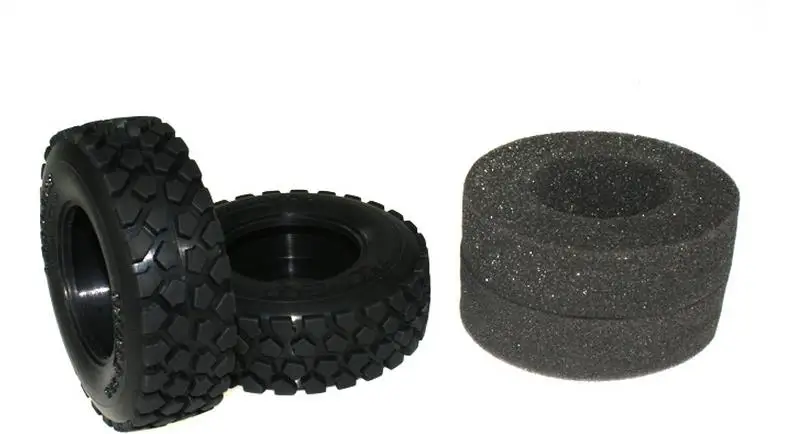 2pcs Tractors  hydraulic dump truck tyre leather skin for 1/14 scale tamiya tractors  RC Trailer RC4WD 6X6 8X8 