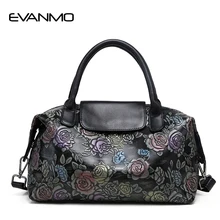 Брендовая женская сумка из натуральной кожи с цветочным принтом, женская сумка из воловьей кожи, модная дизайнерская Специальная женская сумка через плечо