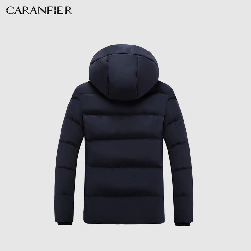 Новая парка CARANFIER 2019 мужские пальто зимняя куртка Мужская Утепленная