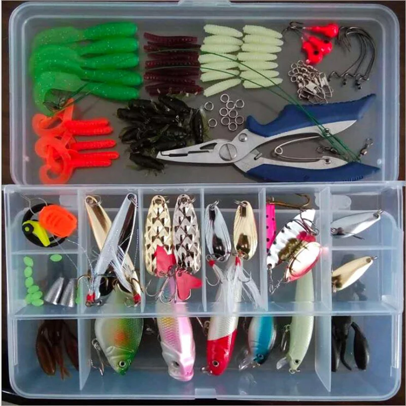  Luya house set of 100 pieces of luya lures multi-functional swimming layer fishing gear fake soft b