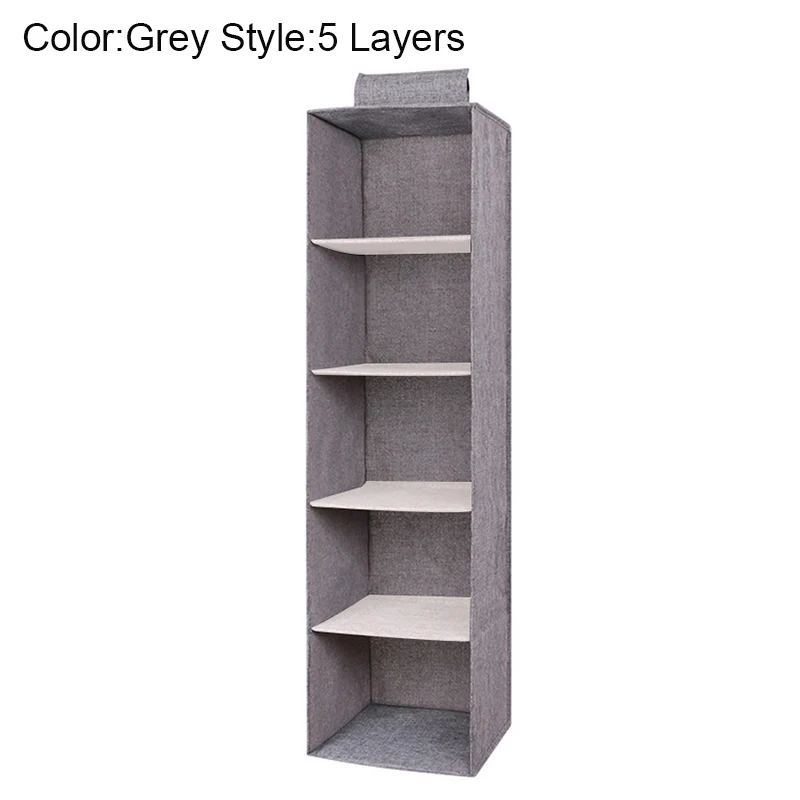 Ящик висящие Полки Шкаф Органайзер коробка для хранения Обувь Одежда для спальни SF66 - Color: 5 Layers