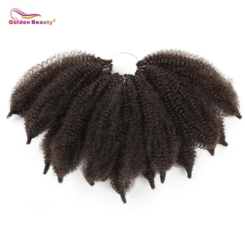 

8inch Afro Kinky Marley Braids Twist Synthetic Braiding Hair Crochet Hair Extensions Soft Hair Golden Beauty