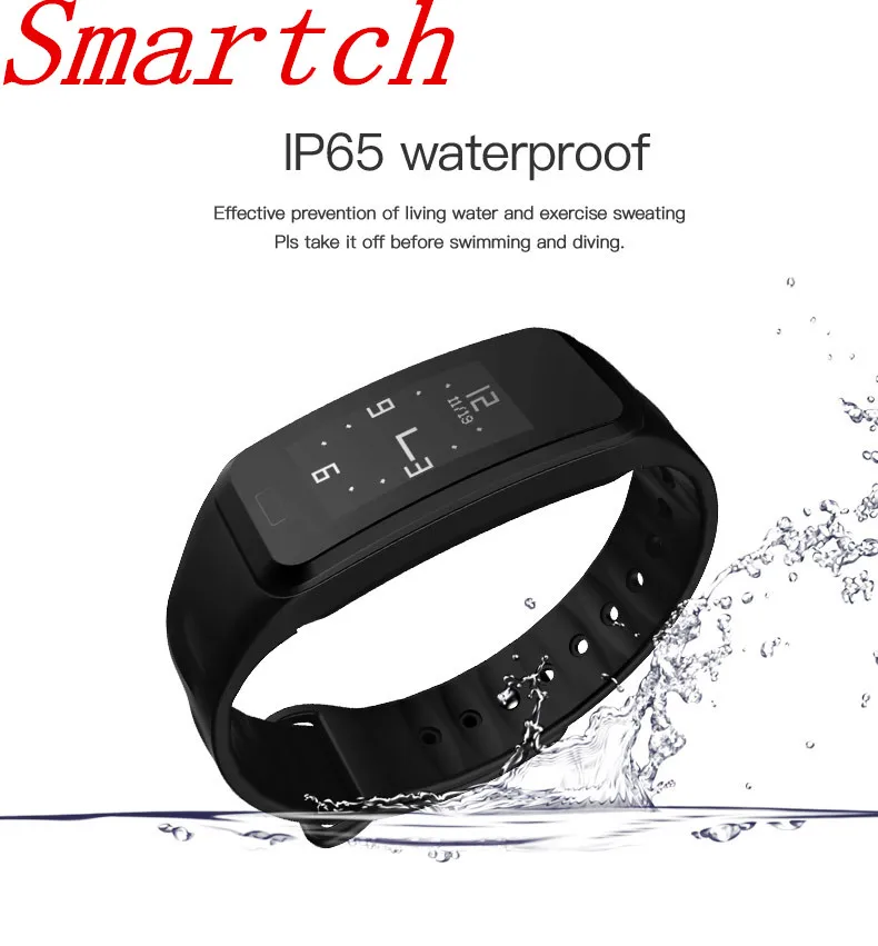 Smartch R1 Bluetooth Smart Bracelet Waterproof activity Fitness Tracker Heart Rate Monitor Smart Wristband Band for