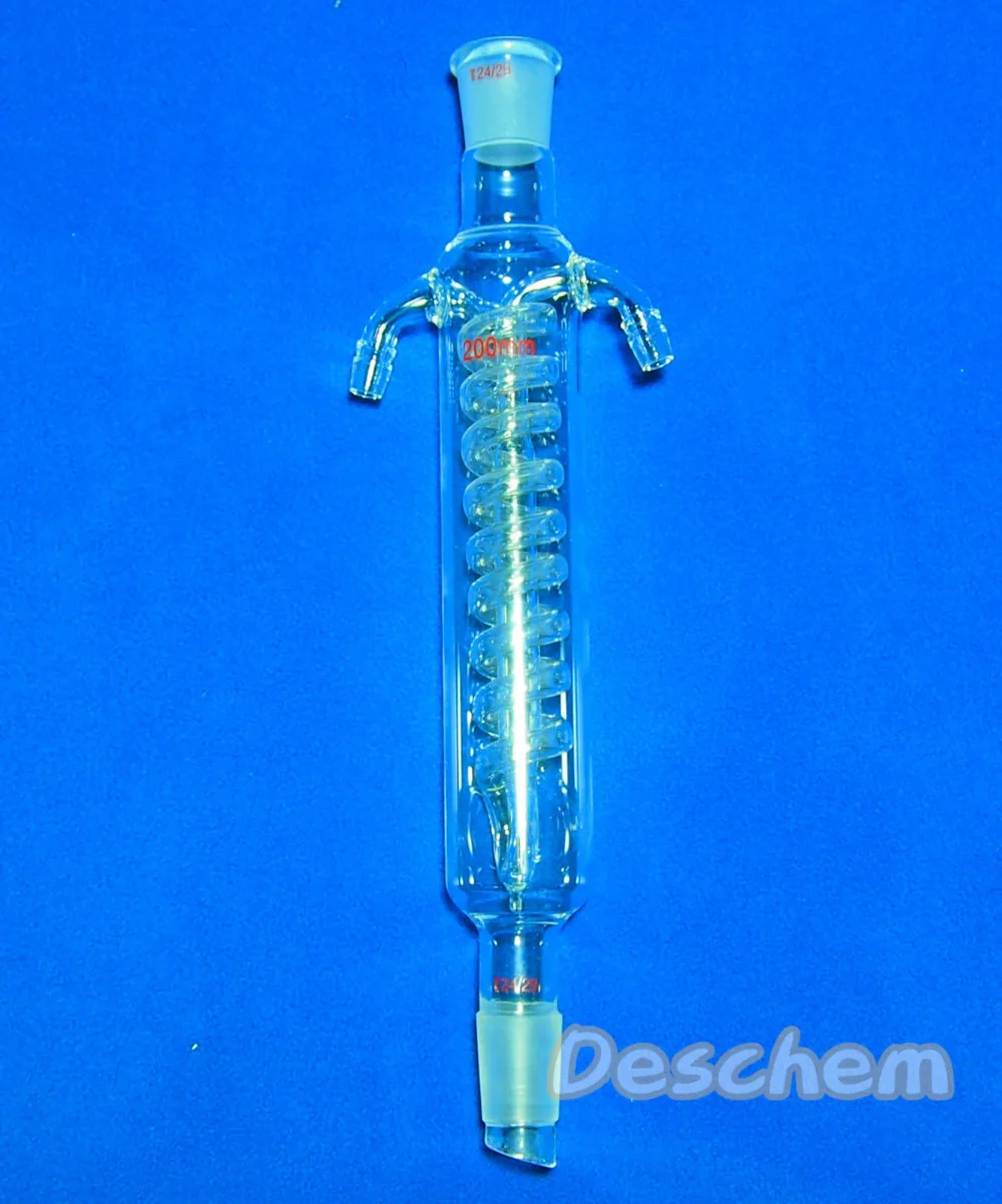 200 мм, 24/29, Катушка рефлюкс Стекло конденсатор, Пособия по химии ...